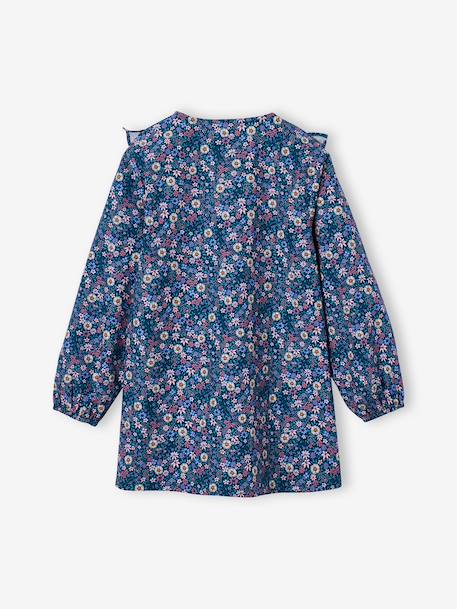 Customisable smock for girls deep blue 