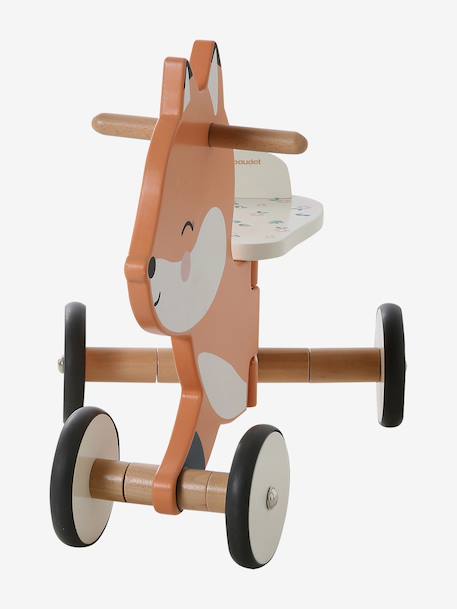 FSC 100% wooden fox ride-on toy orange 