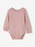 Pack of 3 long-sleeved bodysuits for baby girls rose 