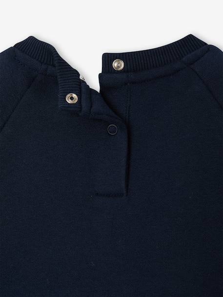 Baby long-sleeved sweatshirt navy blue+ochre 