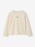 Long-sleeved T-shirt for girls anthracite+ecru+old rose 