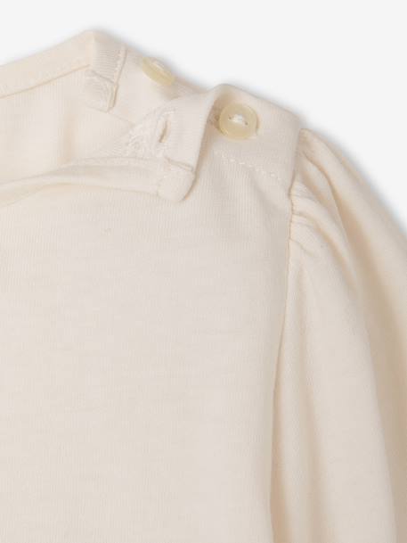 Long-sleeved T-shirt for baby girls ecru 