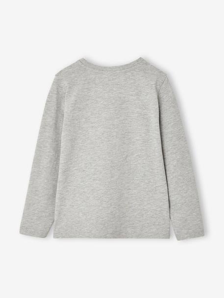 Top with Fun Motif for Boys ecru+marl grey+slate grey 