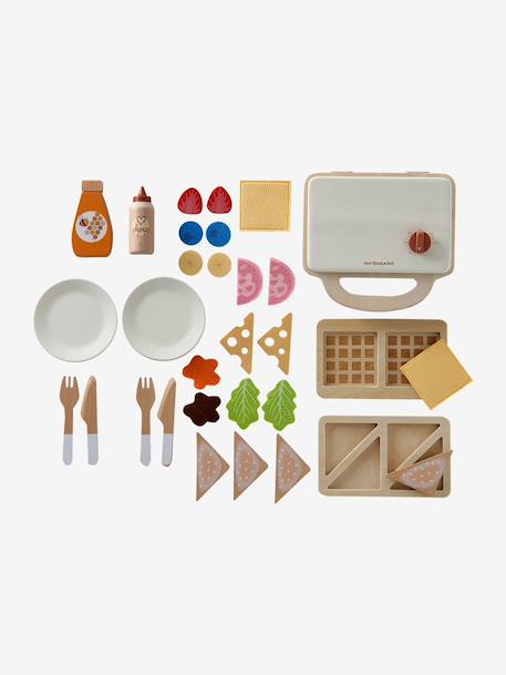 FSC100® wooden waffle maker play set ecru 
