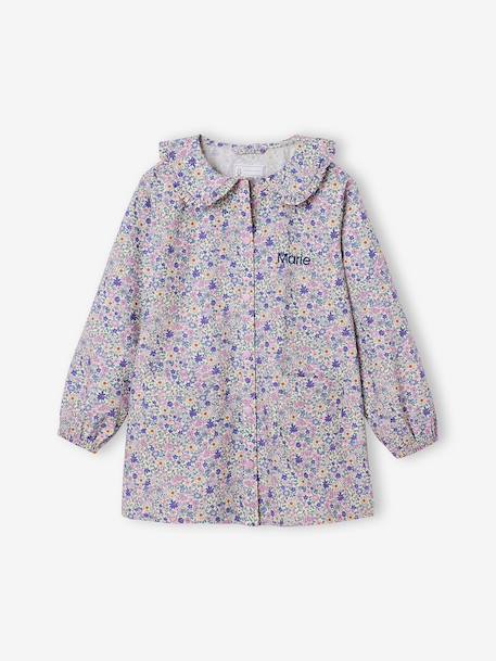 Customisable pinafore smock for girls soft lilac 