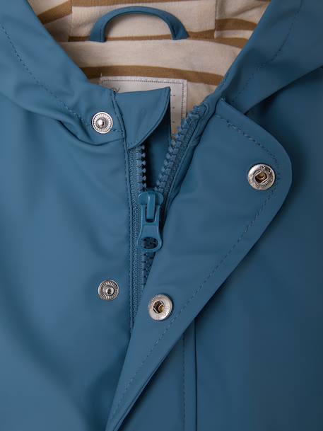 Hooded raincoat for baby ocean blue 
