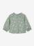 Long-sleeved T-shirt for baby girls sage green+vanilla 