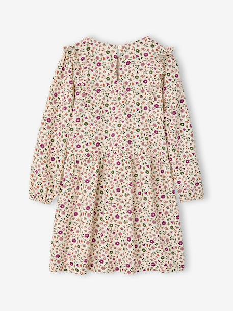 Short long-sleeved dress for girls ivory+vanilla 