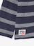 Long-Sleeved T-Shirt with Striped Effect for Boys navy blue+striped white 