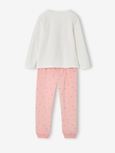 Velour pyjamas for girls ecru 