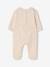Pack of 3 baby sleepsuits with back opening ecru+sage green 