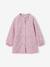 Customisable buttoned school smock for girls candy pink 