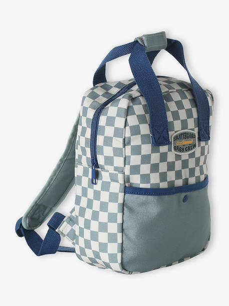Customisable baby backpack grey blue 