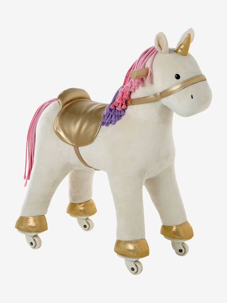 Horse on Wheels in FSC® Wood Big Horse+ecru+Small Horse+white 