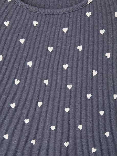 Pack of 3 long-sleeved T-shirts for girls ecru+ink blue+vanilla 