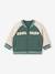 Zip-up teddy jacket for baby emerald green 