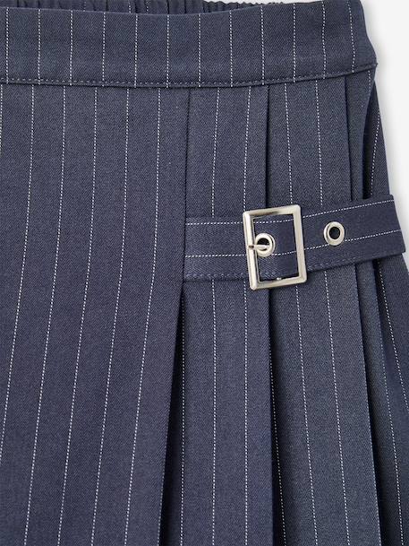 Pleated Skort for Girls, JONEN anthracite+navy blue 