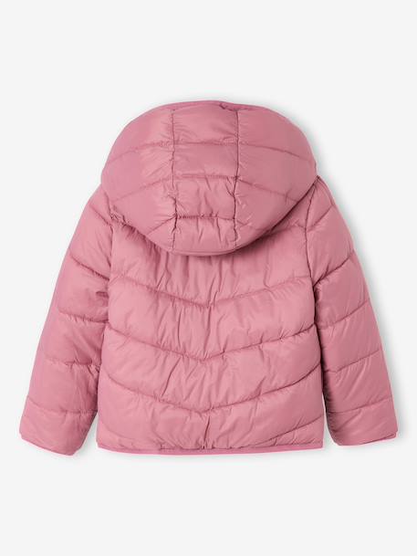 Reversible Lightweight Jacket for Girls anthracite+mauve+pale pink 