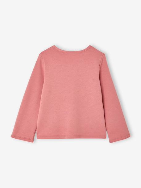 Long-sleeved T-shirt for girls blush+vanilla 