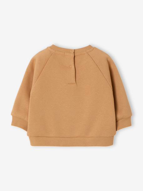 Baby long-sleeved sweatshirt navy blue+ochre 