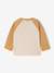 Long-sleeved baby t-shirt with placement print on the front curry yellow+navy blue 