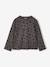 Long-sleeved T-shirt for girls ecru+grey+navy blue 