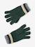 Tricolour Set for Boys: Beanie + Snood + Mittens/Gloves green+night blue 