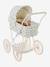 Pram for baby doll black+ecru 
