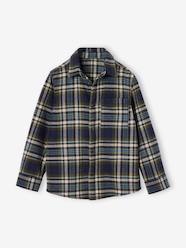 -Chequered Flannel Shirt for Boys
