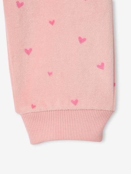 Velour pyjamas for girls ecru 