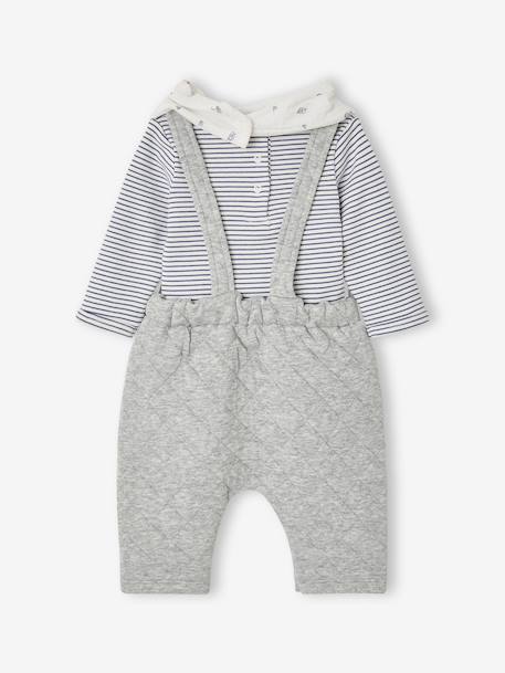 Customisable 3-piece baby set marl grey 
