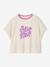 Short-sleeved T-shirt for girls ecru 