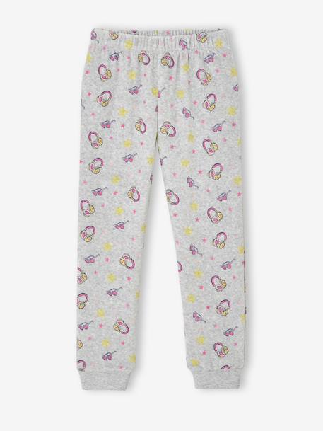 Pack of 2 long pyjamas for girls marl grey 