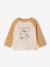 Long-sleeved baby t-shirt with placement print on the front curry yellow+navy blue 