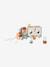 FSC100® Happy Forest wooden pull-along activity train ecru 