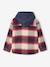 Hooded shirt for boys bordeaux red 
