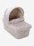 Pram for baby doll black+ecru+rose 