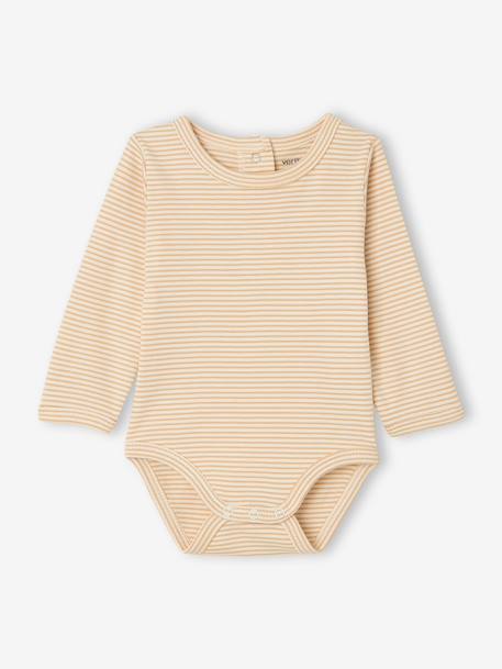 Dungarees and bodysuit set for baby vanilla 