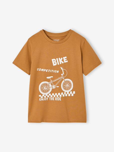 Pack of 3 short-sleeved t-shirts caramel+navy blue+pecan nut+sage green 