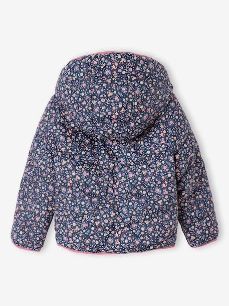 Reversible Lightweight Jacket for Girls anthracite+mauve+pale pink 