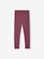 Pack of 2 Leggings Lined in Fleece Knit anthracite+plum 