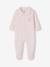 Pack of 2 baby sleepsuits with front opening cappuccino+pale pink+sage green 