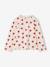 Long-sleeved T-shirt for girls ecru+grey+navy blue 