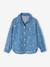 Embroidered Long-sleeved shirt for girls denim blue 