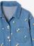 Embroidered Long-sleeved shirt for girls denim blue 
