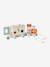 FSC100® Happy Forest wooden pull-along activity train ecru 