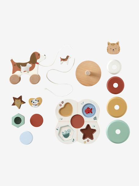 FSC100® wooden early learning toy gift set caramel 