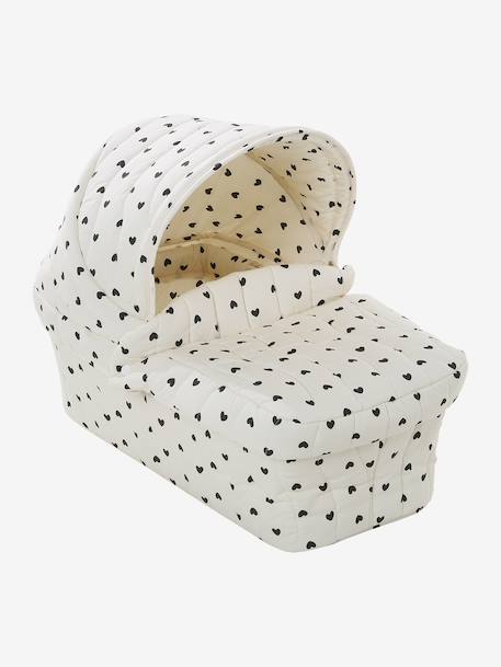 Pram for baby doll black+ecru 