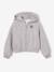 Zip-up hooded sweatshirt for girls marl grey 