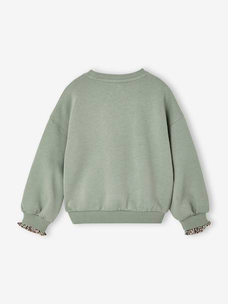 Sweatshirt for girls grey green 